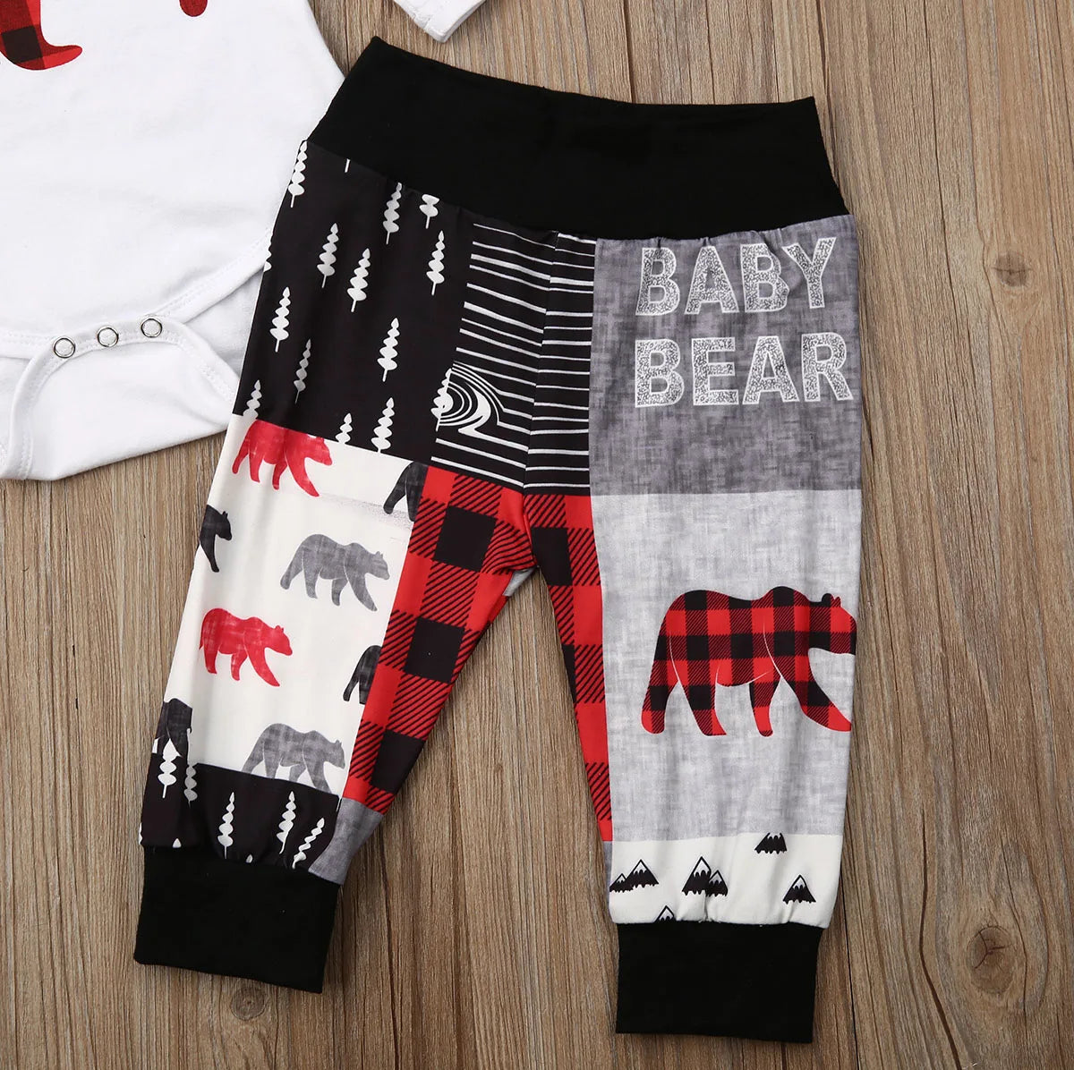 Baby Boy Bear Romper Outfit Set