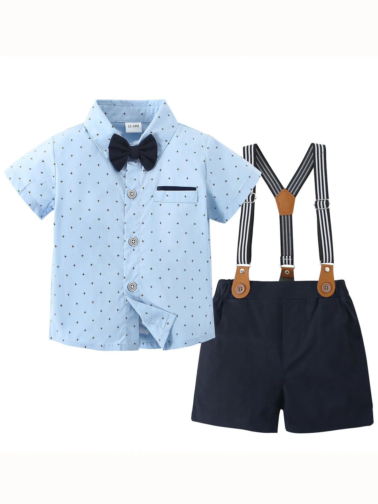 Toddler Boys Suit + Bowtie Set