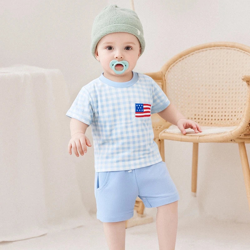 4th of July Boys Flag Tee + Shorts