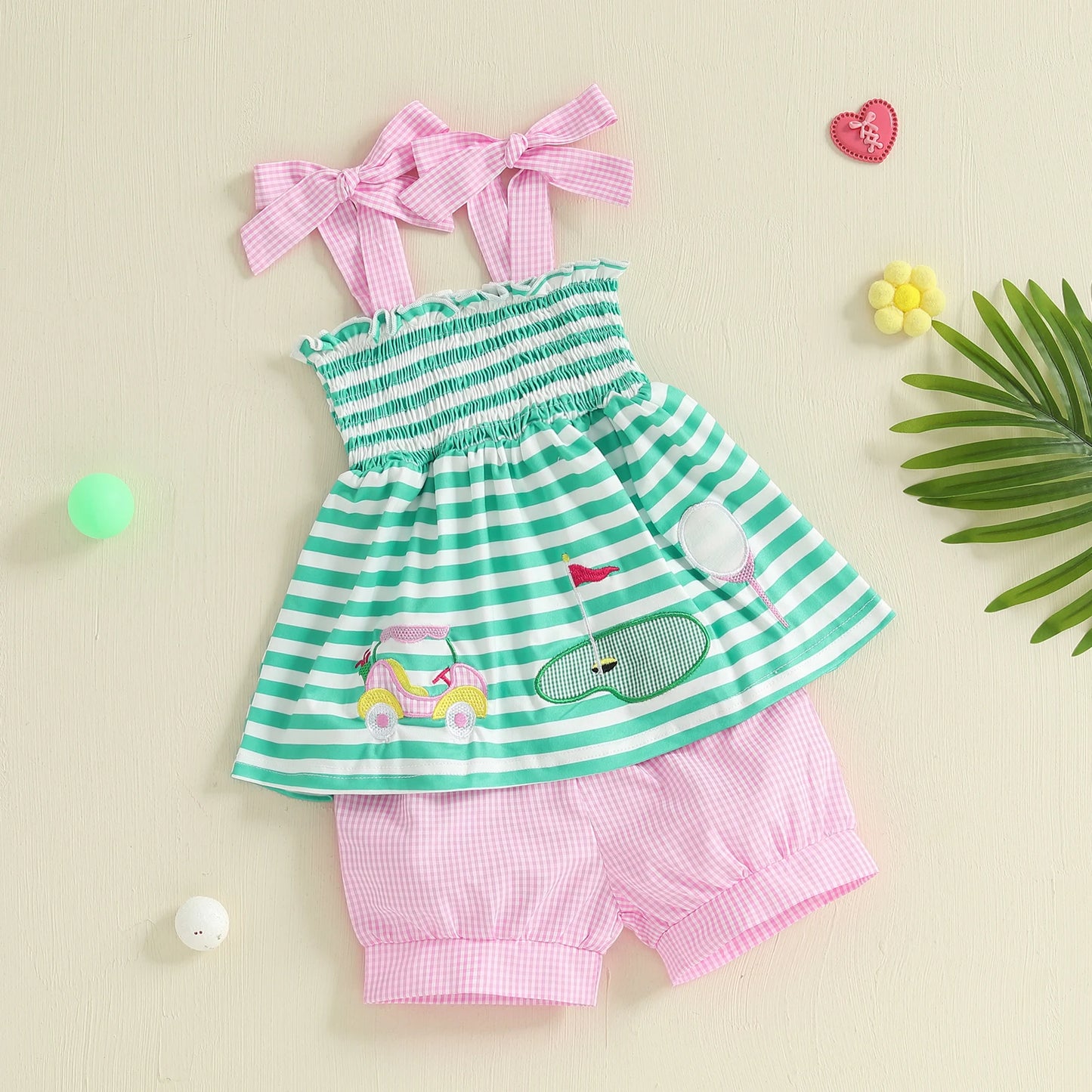Girls Striped Camisole + Shorts