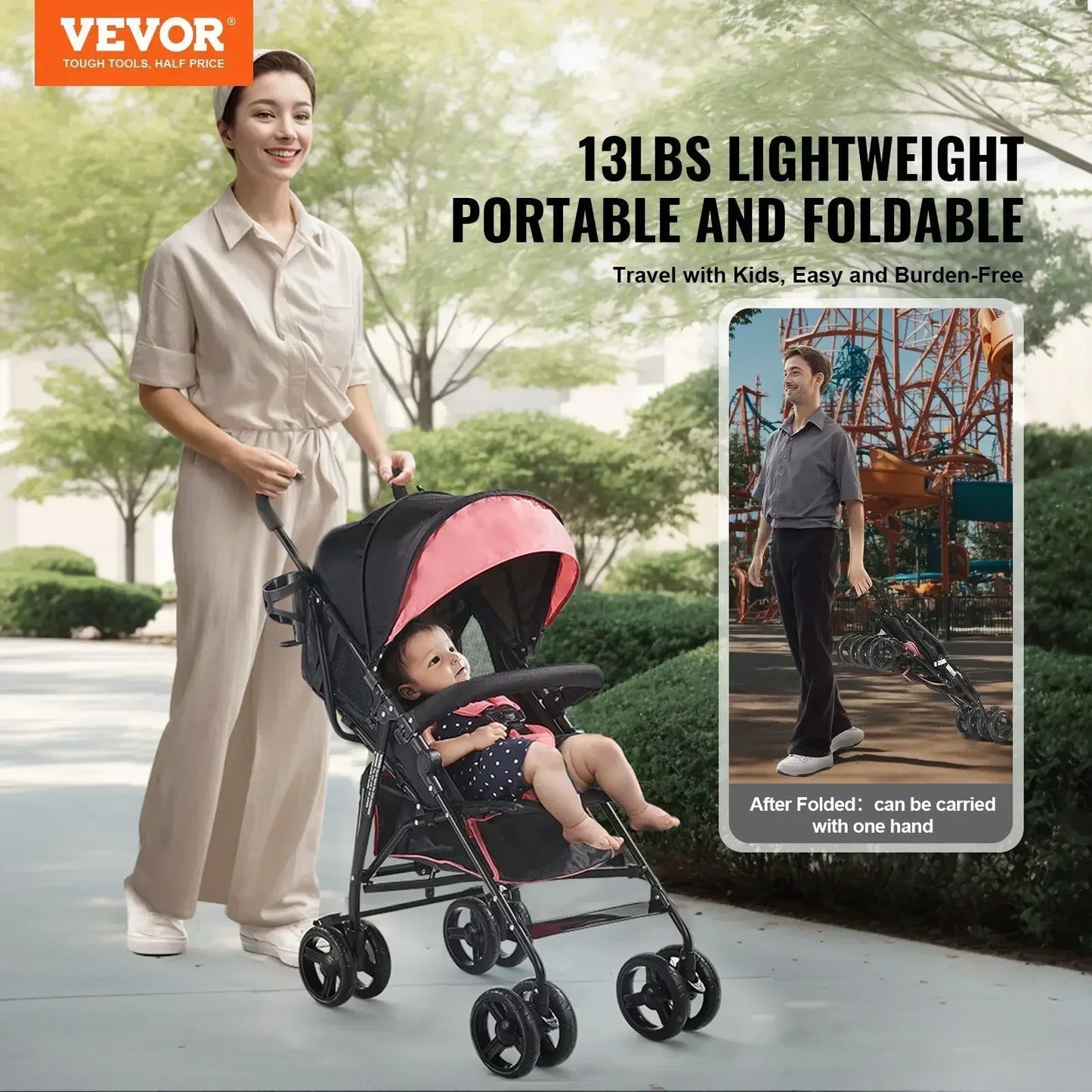 Foldable Stroller Adjustable Seat