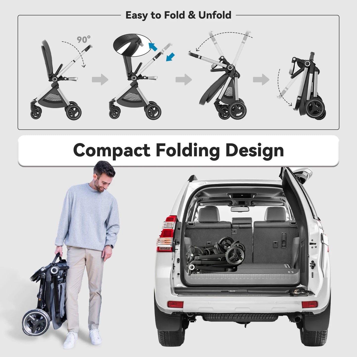 EMU Full Recline Baby Stroller