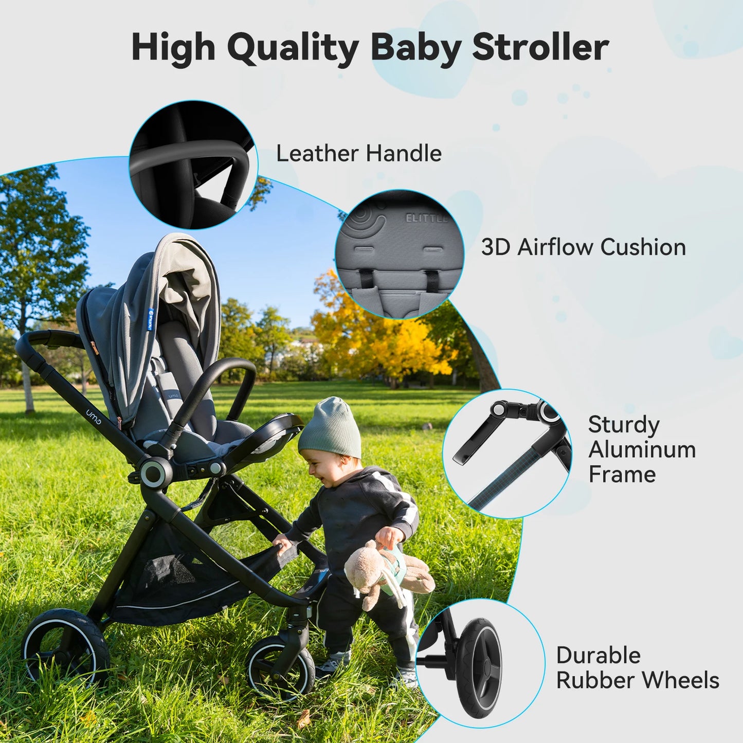EMU Full Recline Baby Stroller
