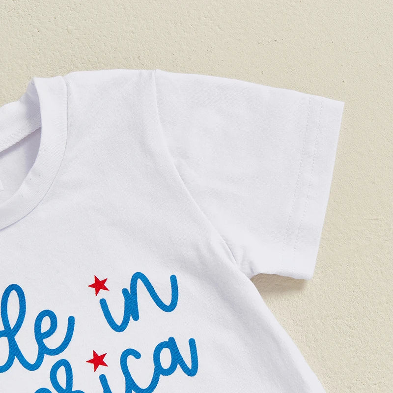 4th of July Girls Tee + Skirt Set