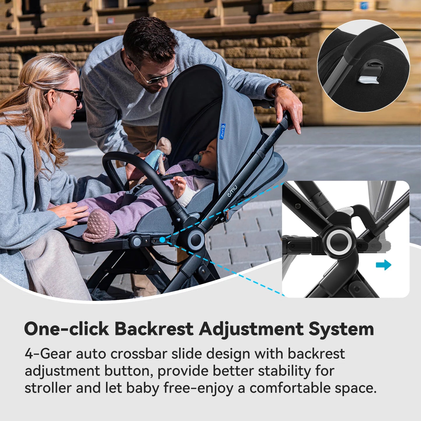 EMU Full Recline Baby Stroller