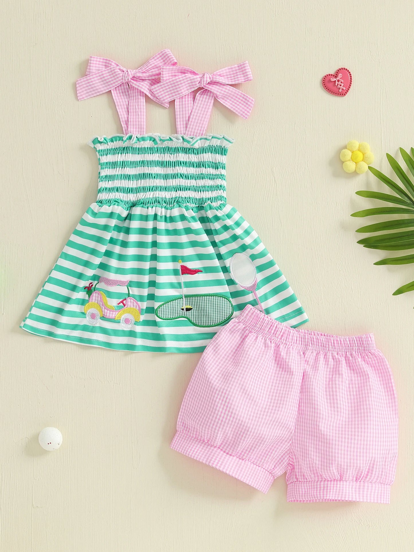 Girls Striped Camisole + Shorts