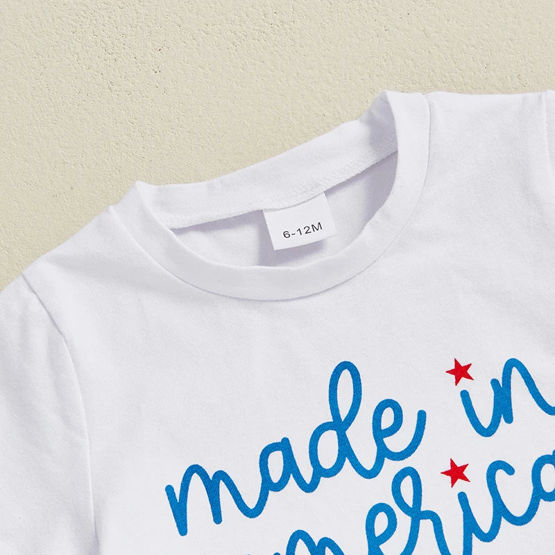 4th of July Girls Tee + Skirt Set