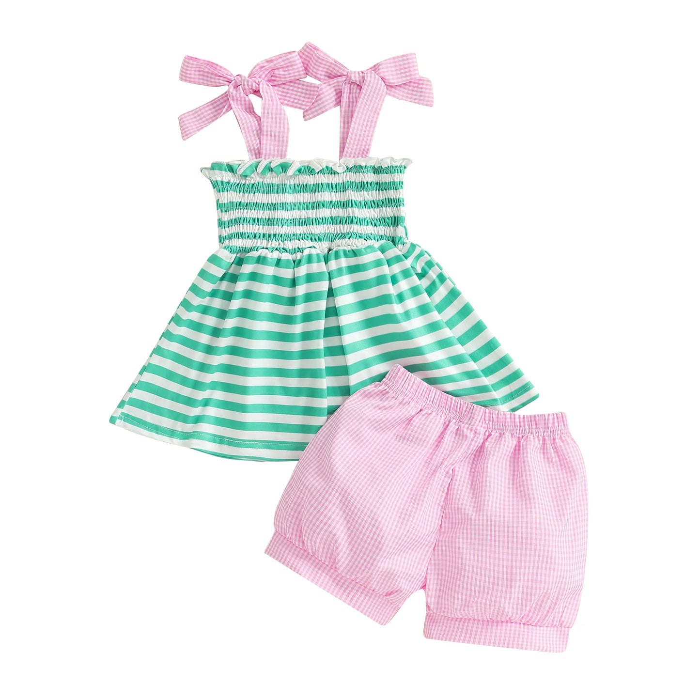 Girls Striped Camisole + Shorts