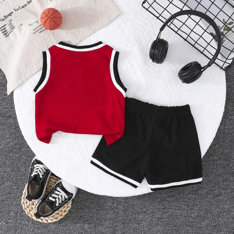 Boys Basketball Vest + Shorts Set