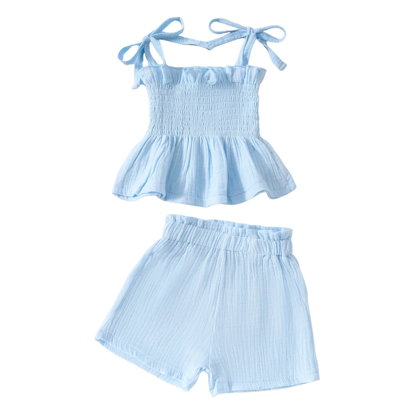 Baby Girls Linen Tank + Pants Set