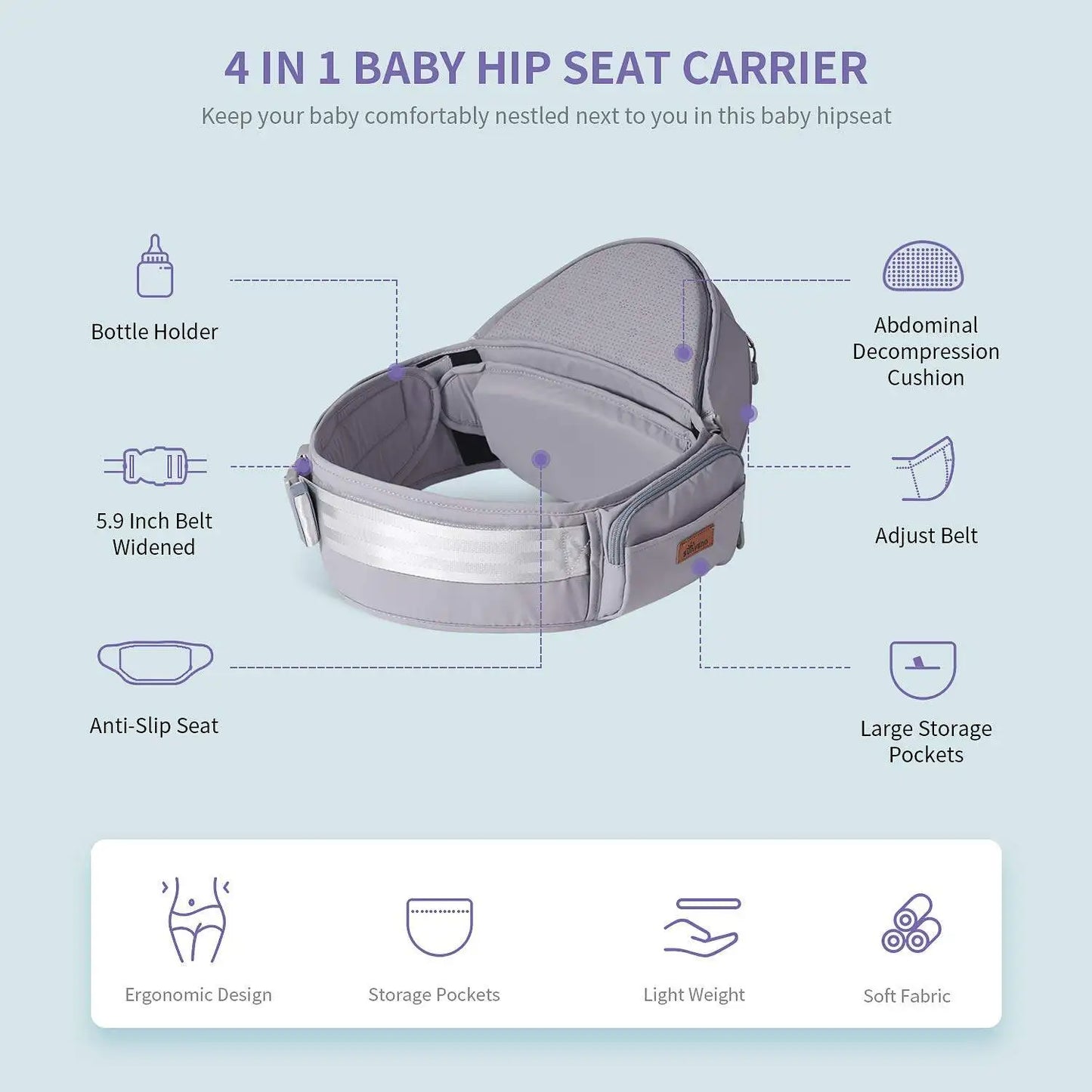 Ergonomic Toddler Waist Carrier