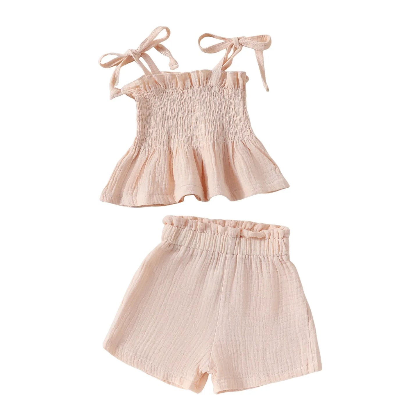 Baby Girls Linen Tank + Pants Set