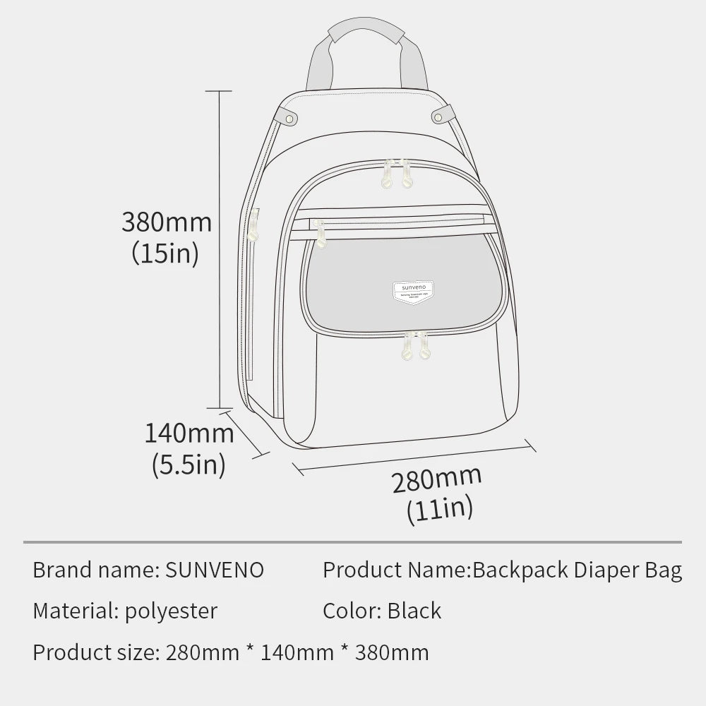 Sunveno Fashion Diaper Backpack