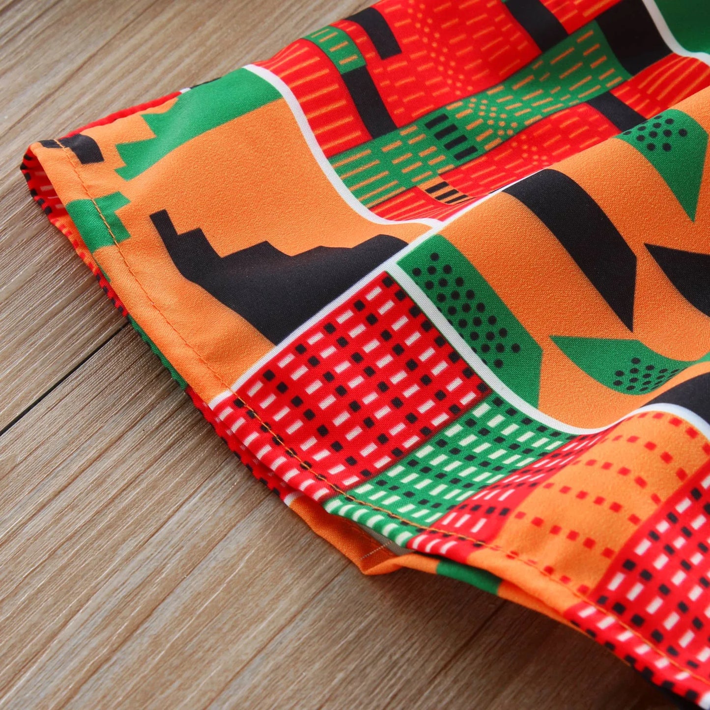 Girls Dashiki Skirt Top Set