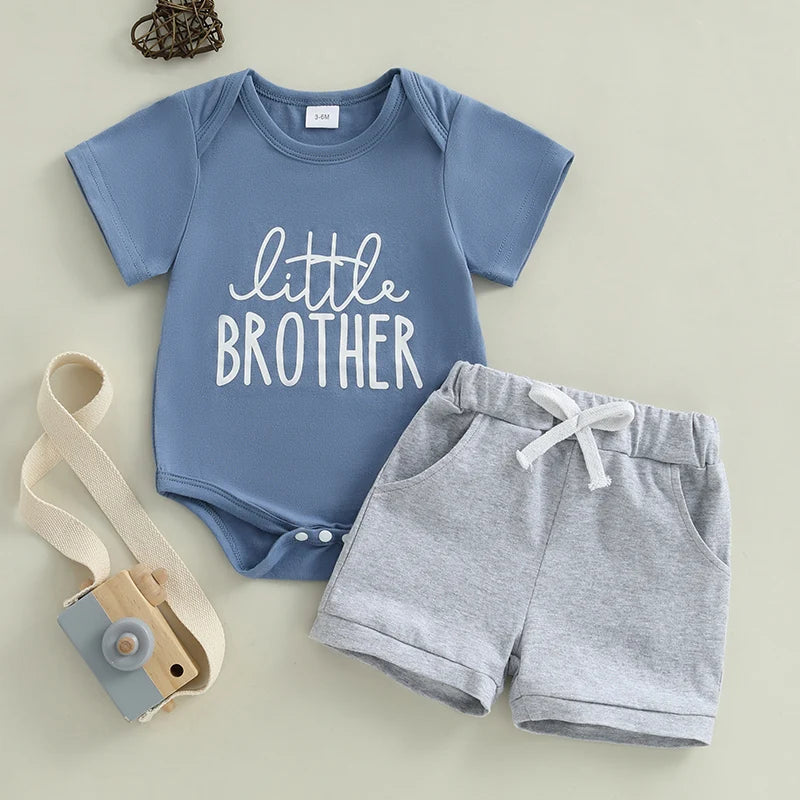 Infant Boys Romper + Shorts Set