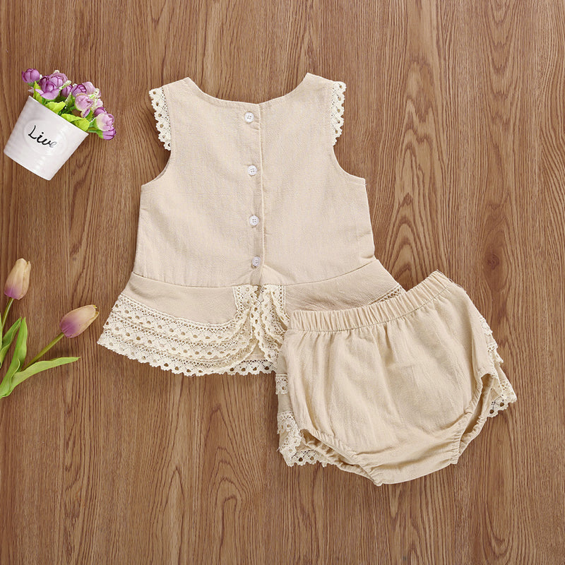 Toddler Girl Patchwork Outfit