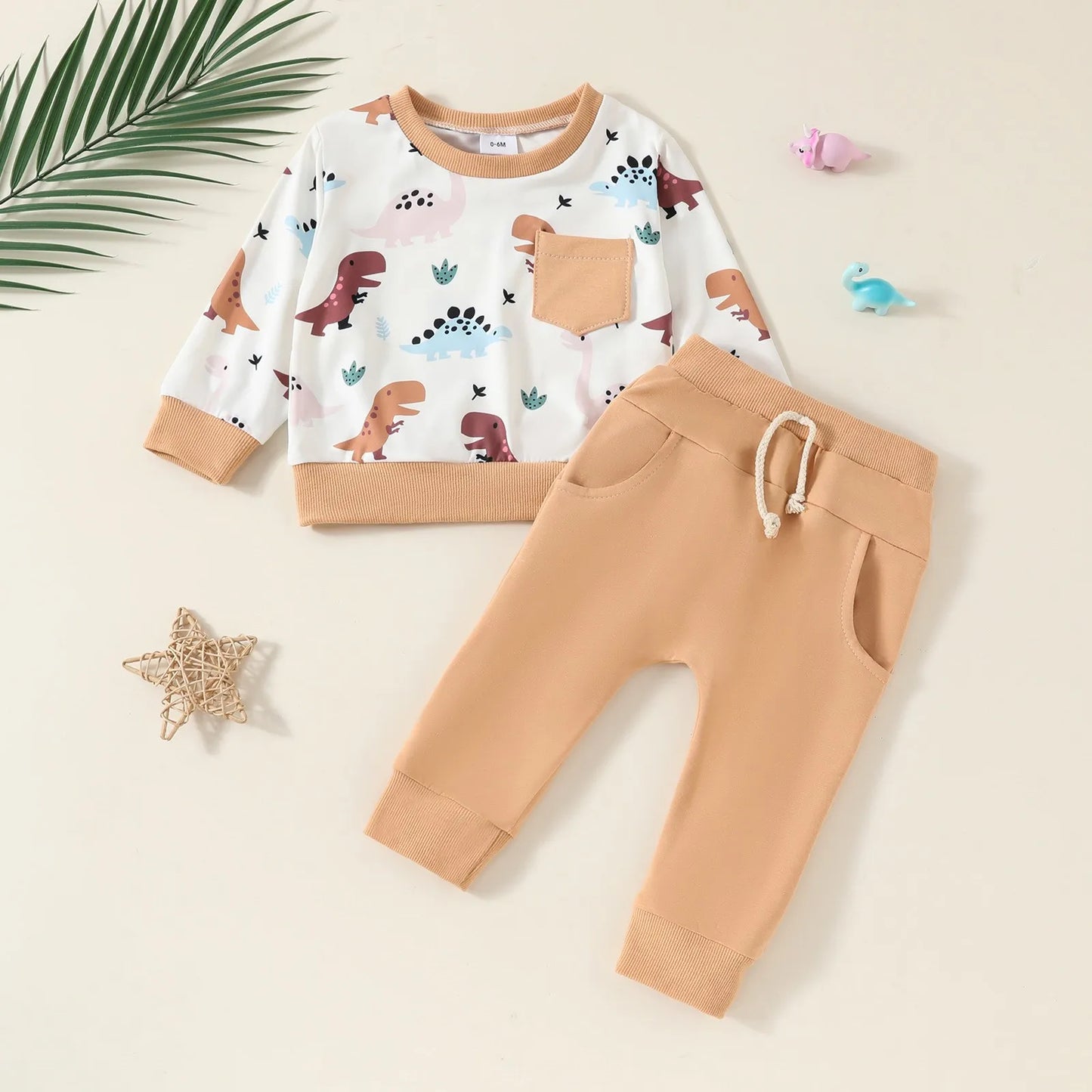 Baby Boys Dinosaur Pullover Outfit