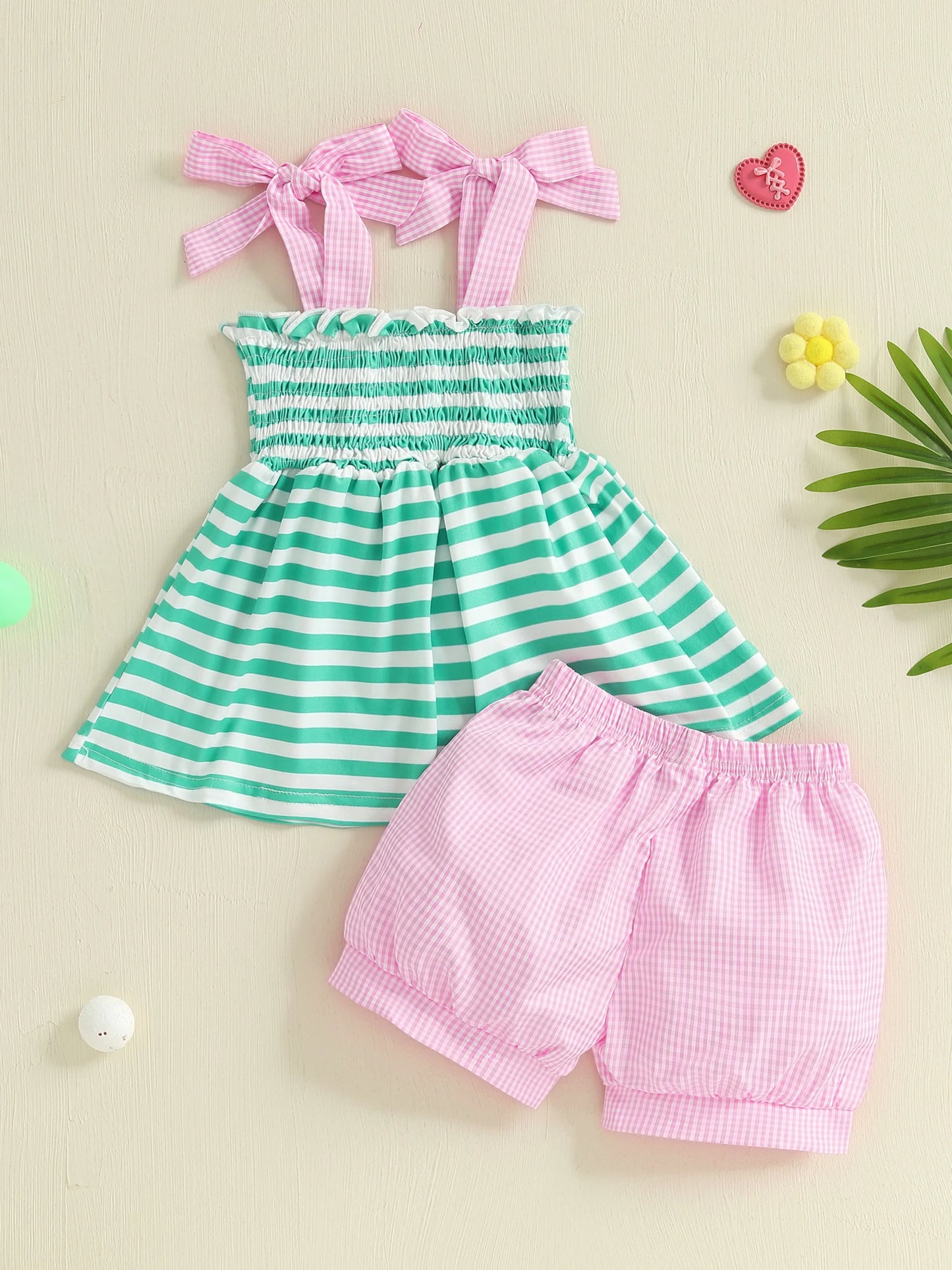Girls Striped Camisole + Shorts