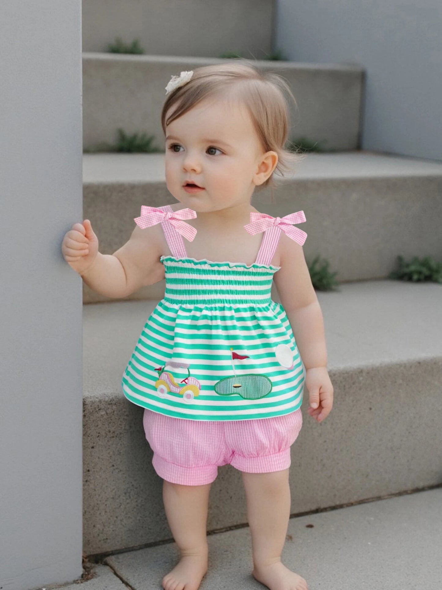Girls Striped Camisole + Shorts