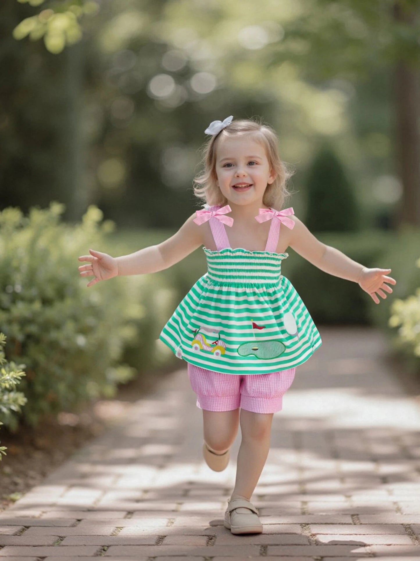 Girls Striped Camisole + Shorts
