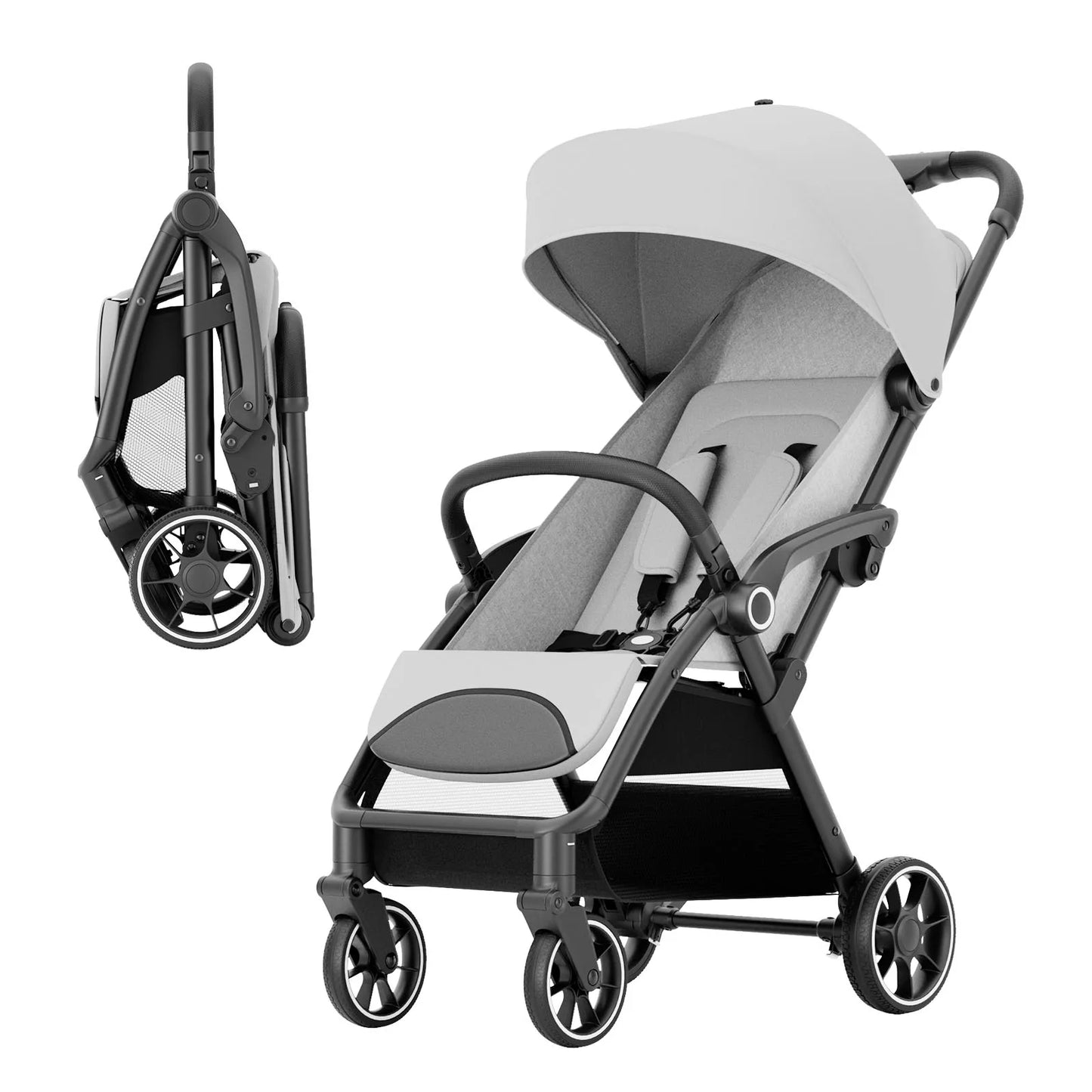 High View Swivel Travel Stroller
