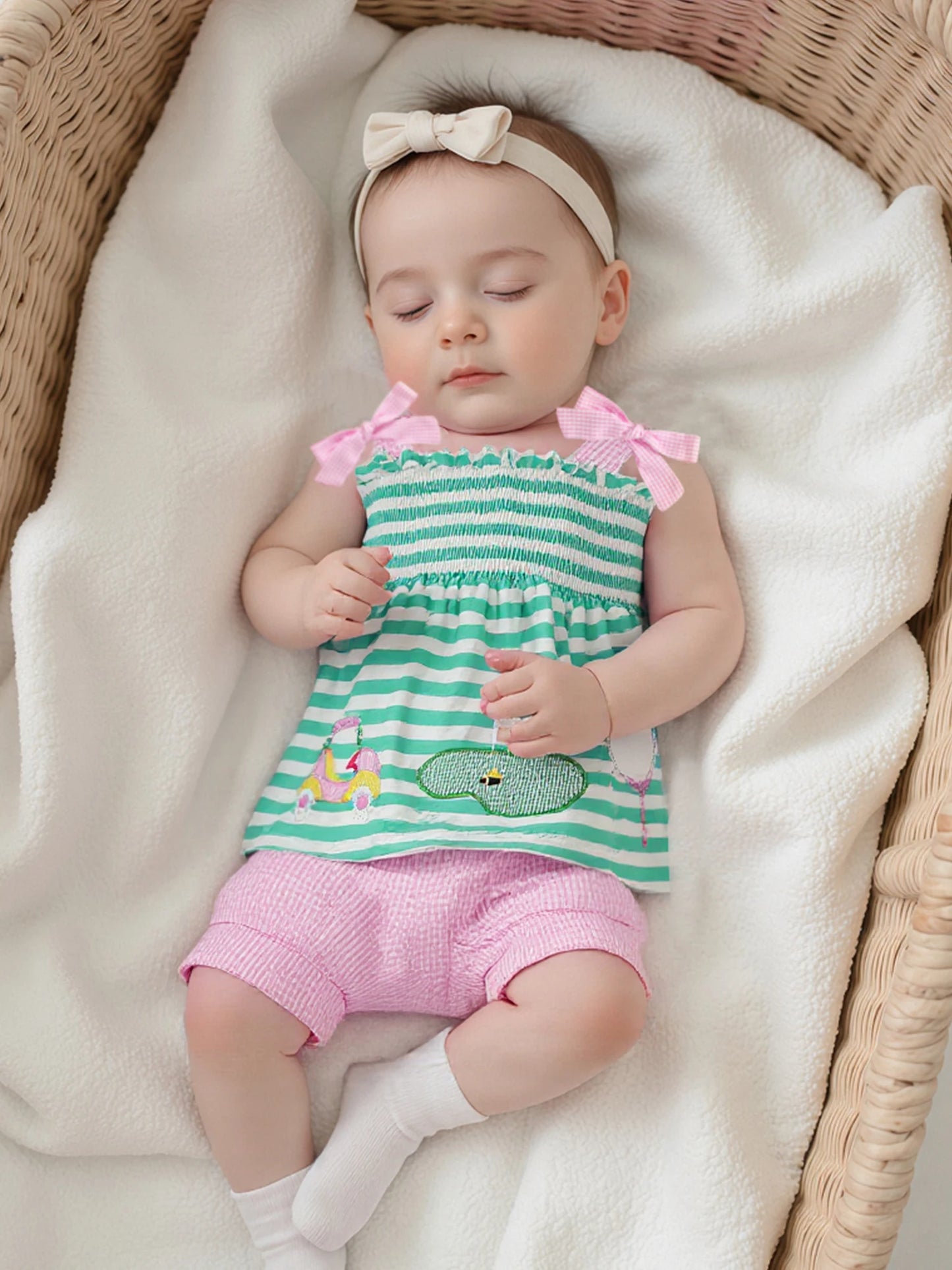 Girls Striped Camisole + Shorts
