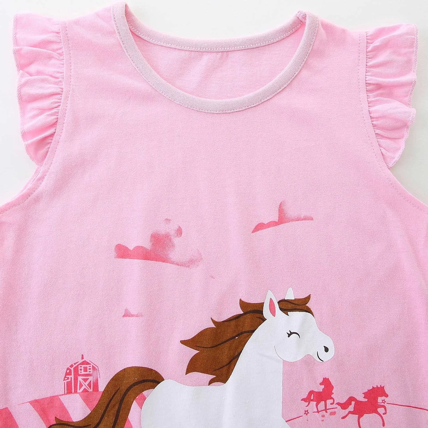 Girls Embroidered Horse Set