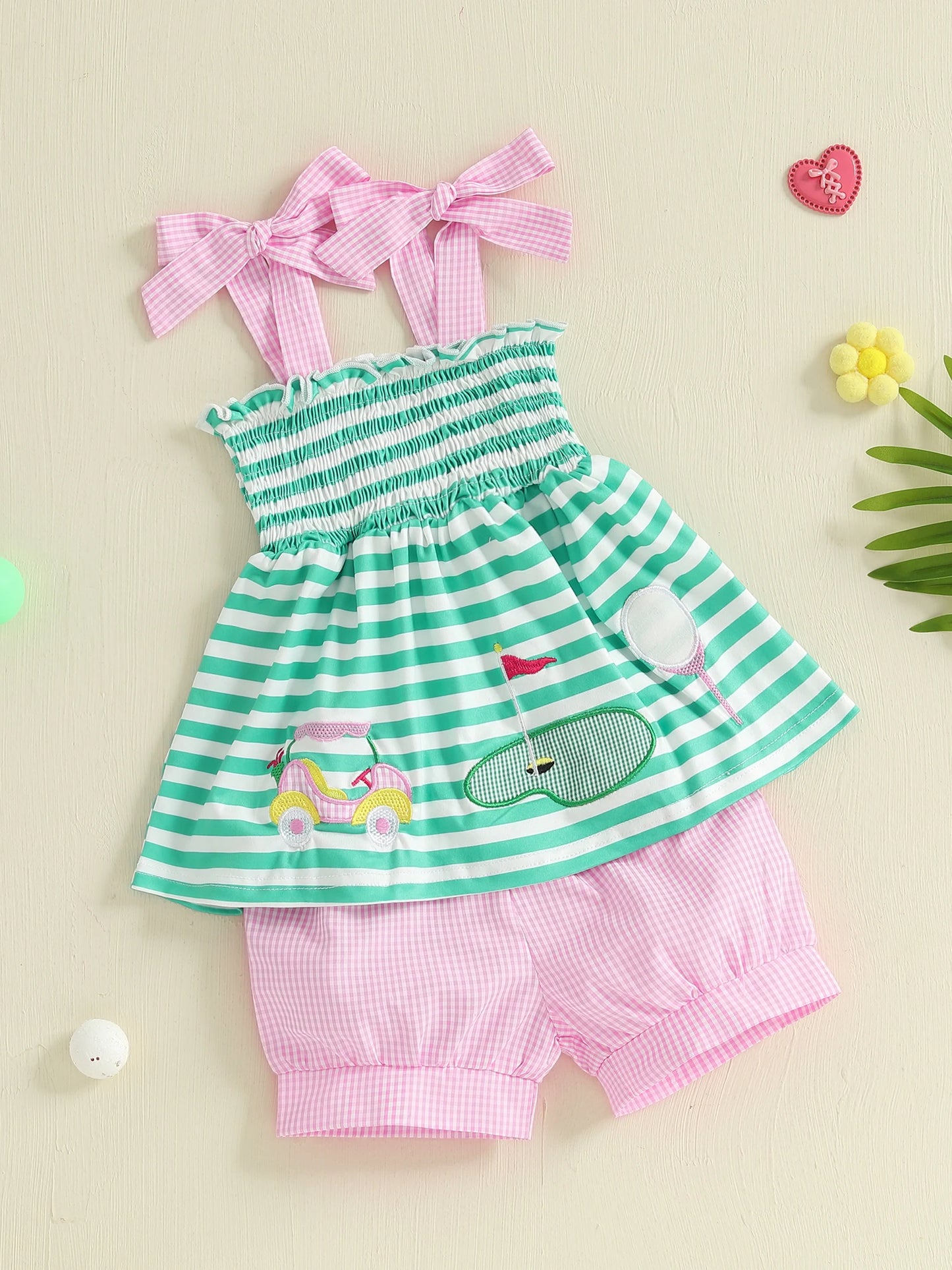 Girls Striped Camisole + Shorts