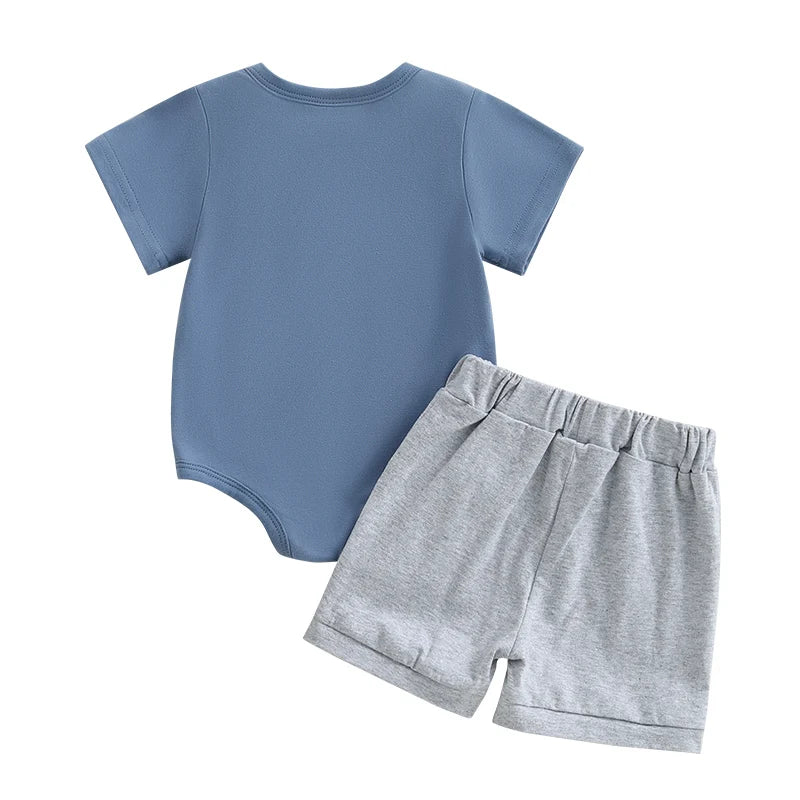 Infant Boys Romper + Shorts Set
