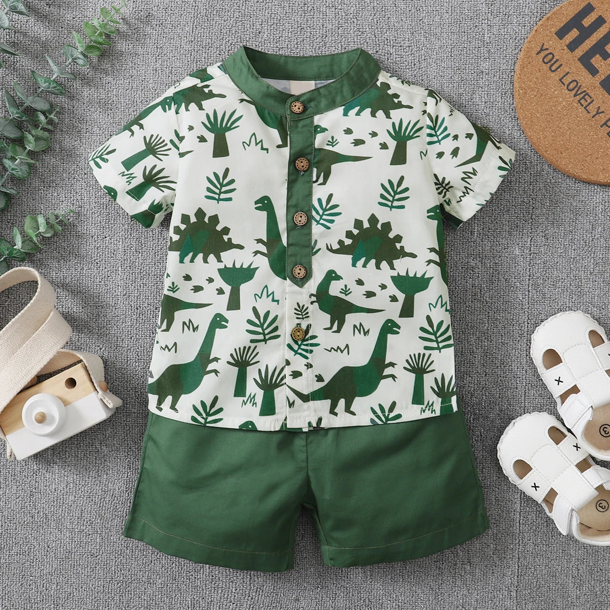 Toddler Boys Dinosaur Outfit Set