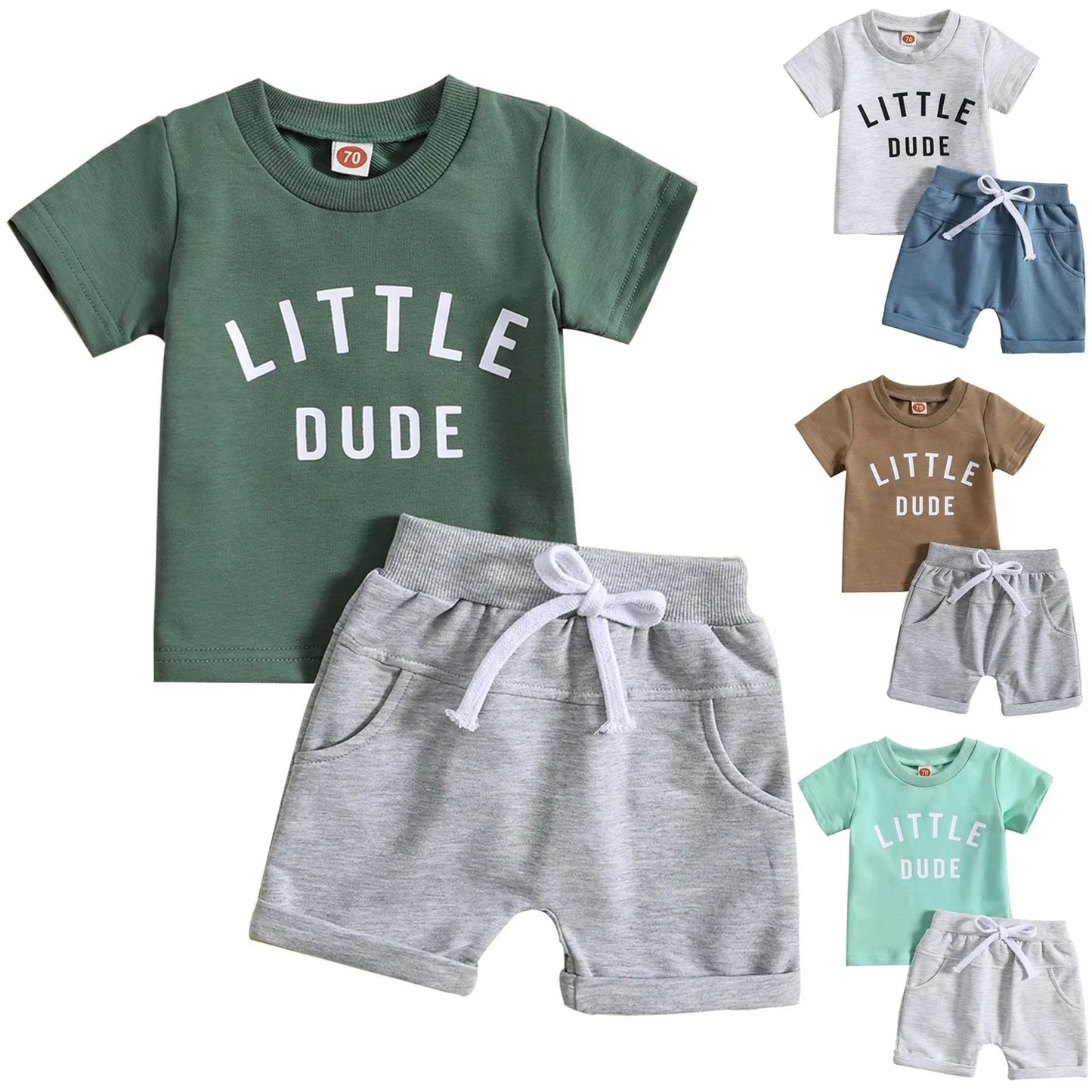 Baby Boys Dinosaur Tee Set