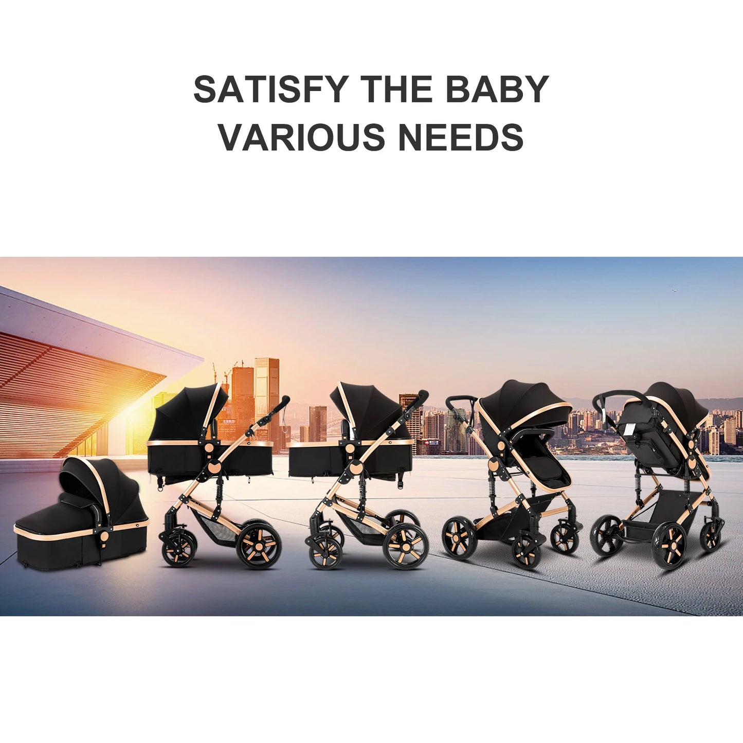2-in-1 Baby Car Stroller