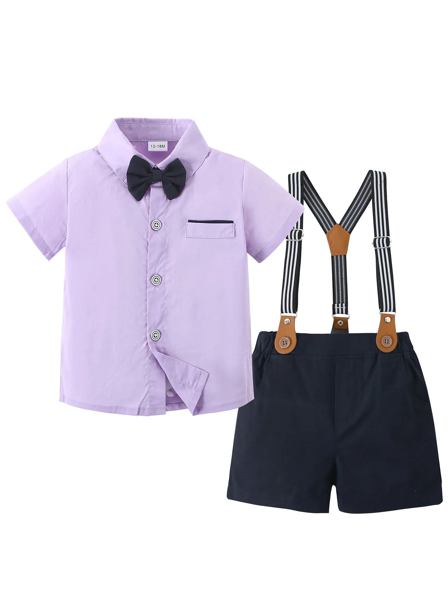 Toddler Boys Suit + Bowtie Set