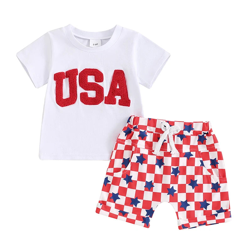 Baby Boys Fuzzy Tee + Shorts Set