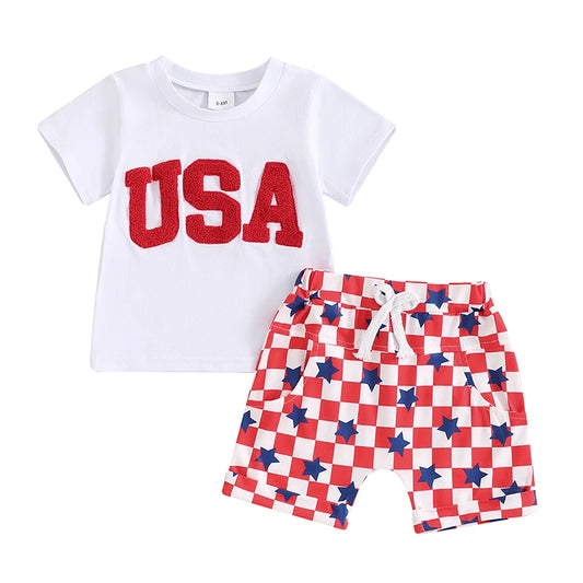 Baby Boys Fuzzy Tee + Shorts Set