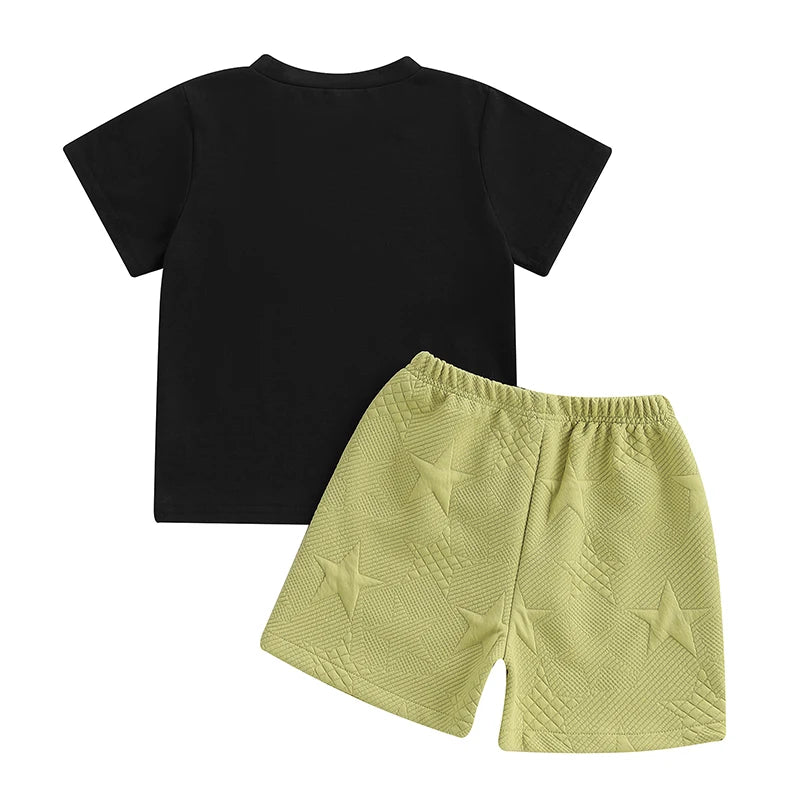 Boys Star Print T-Shirt & Shorts