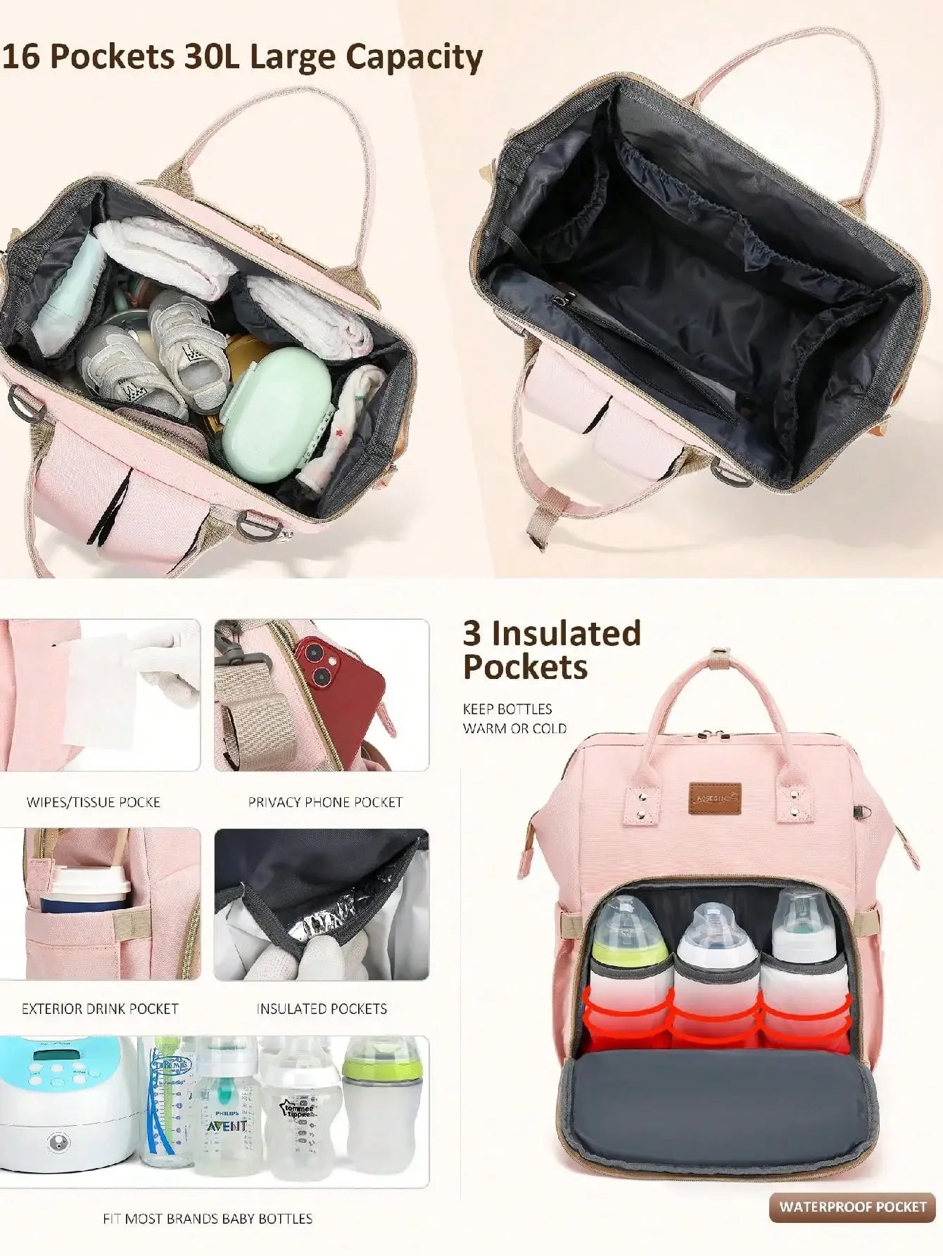 Changing Pad Diaper Backpack