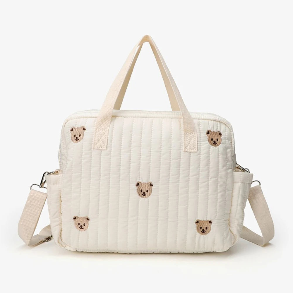BearFlower Quilted Nappy Bag