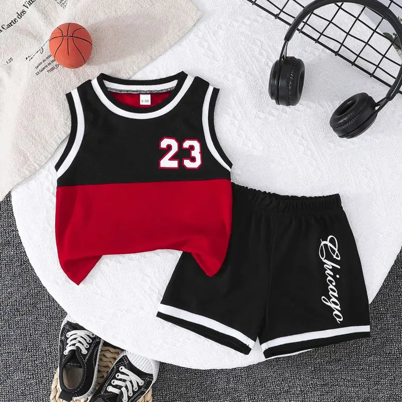 Boys Basketball Vest + Shorts Set