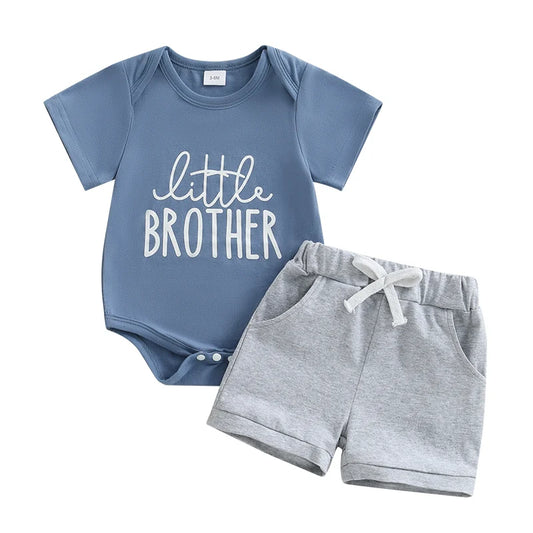 Infant Boys Romper + Shorts Set