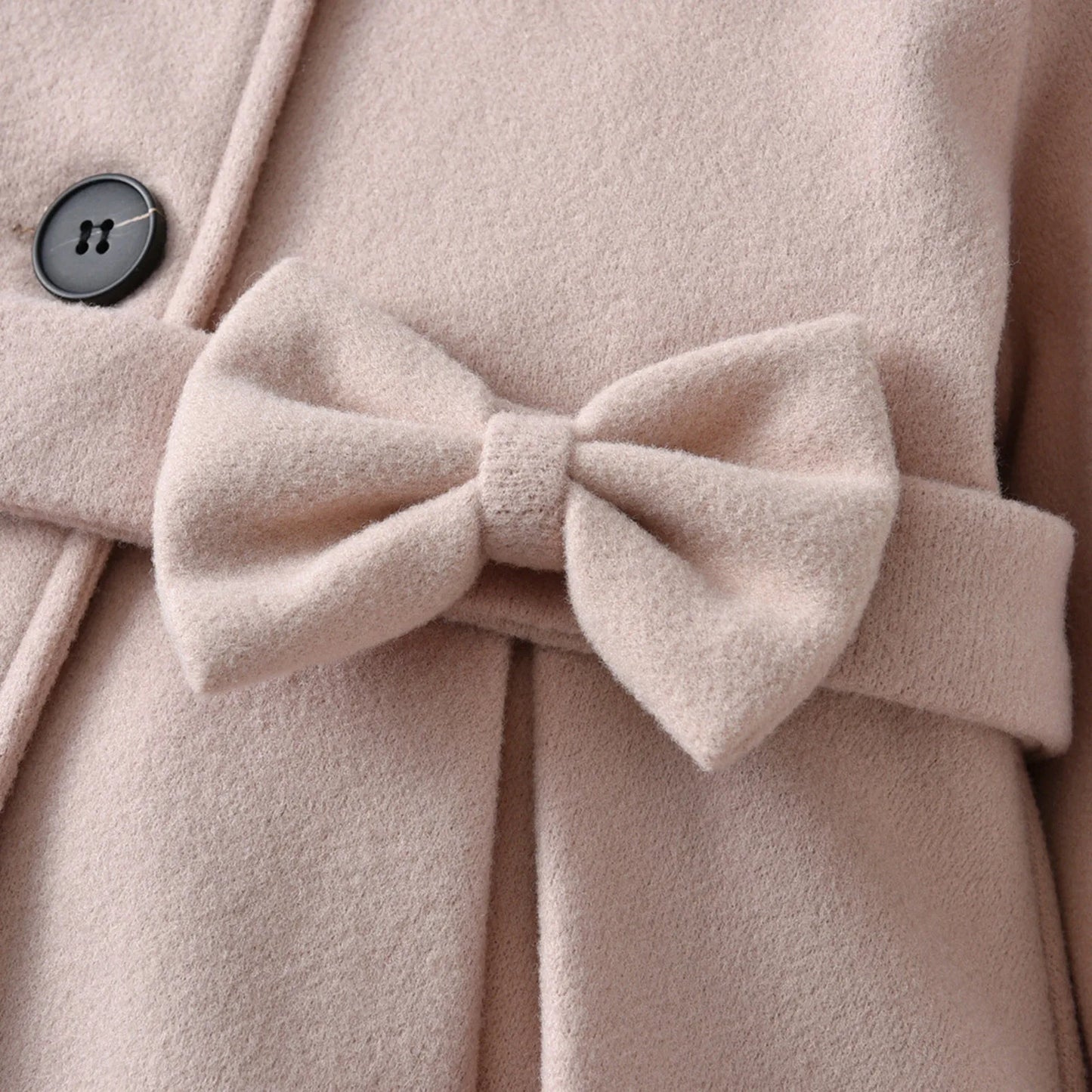 Girls Winter Bow Tie Coat
