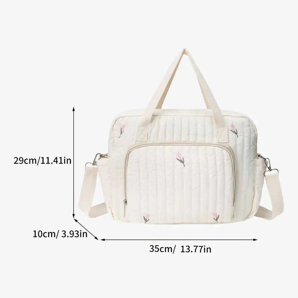 BearFlower Quilted Nappy Bag