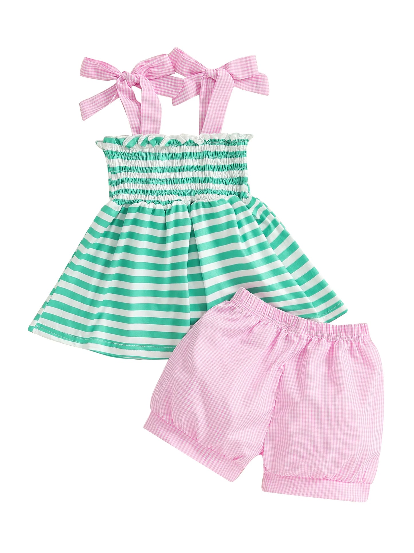 Girls Striped Camisole + Shorts