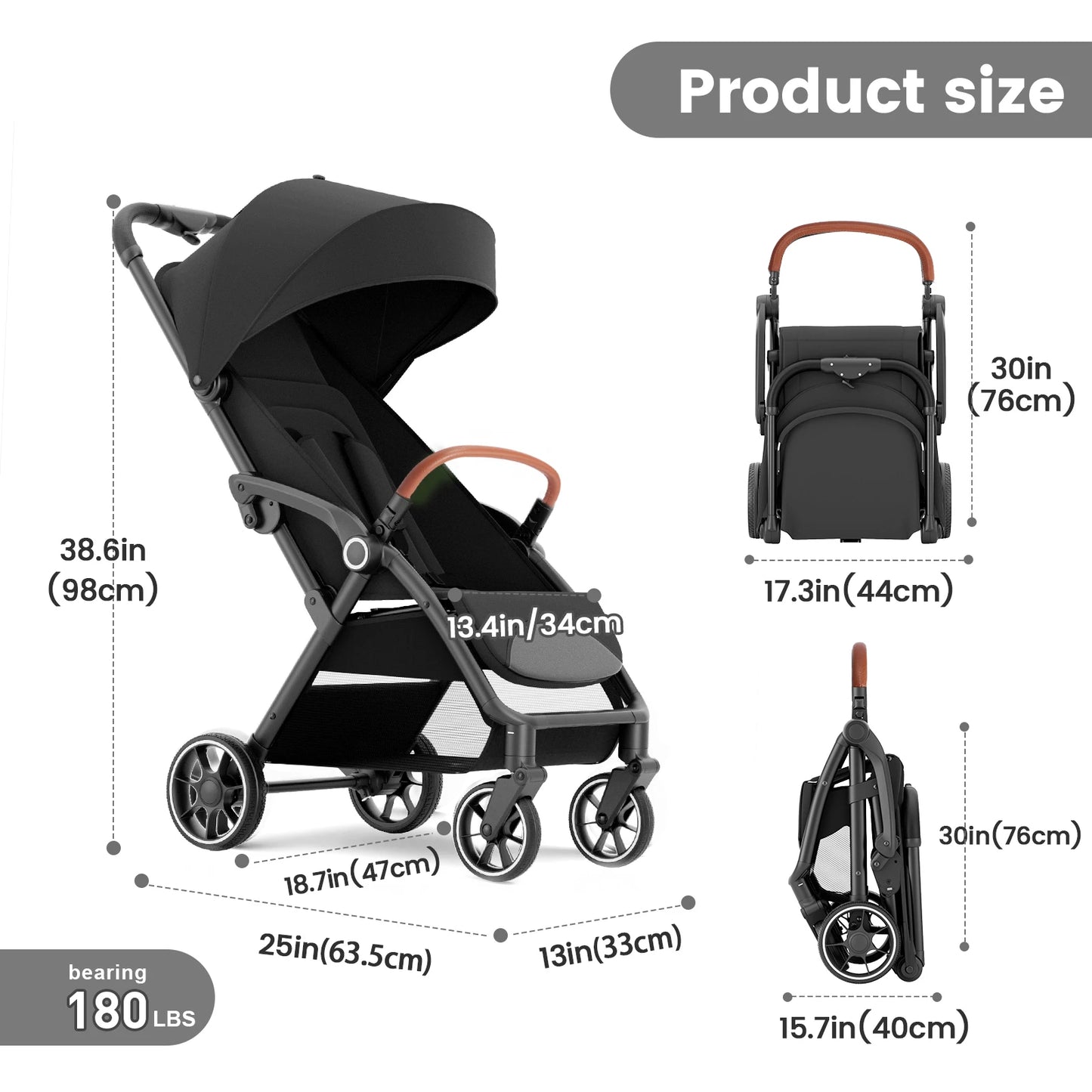 Foldable Baby Carriage Stroller Seat
