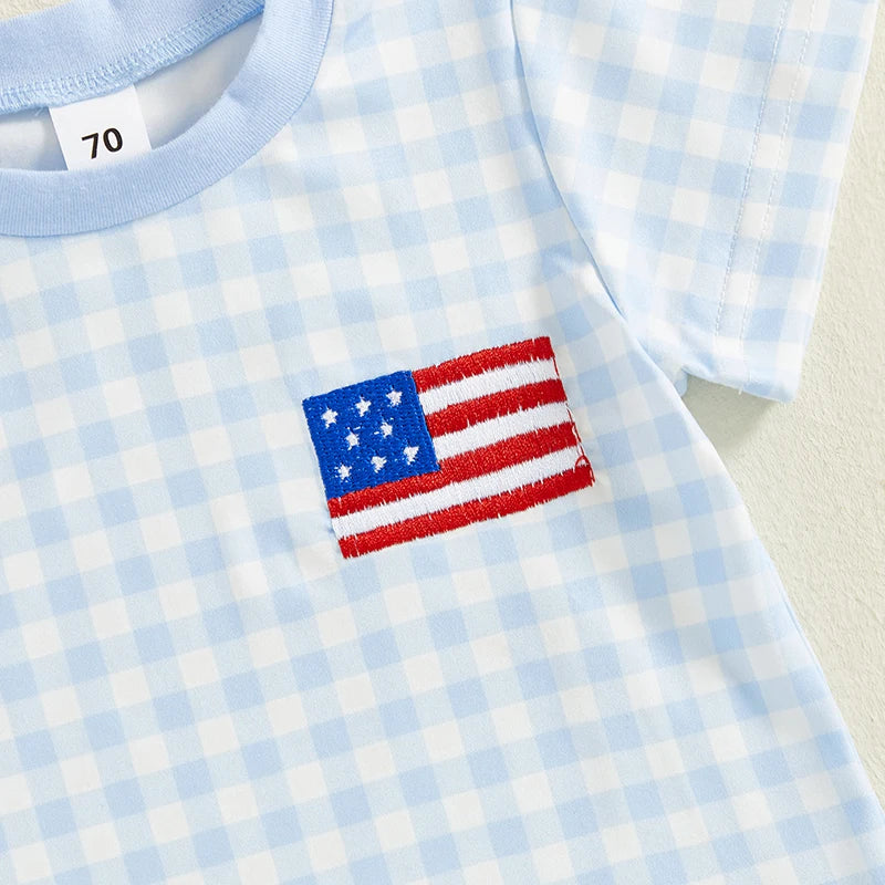 4th of July Boys Flag Tee + Shorts
