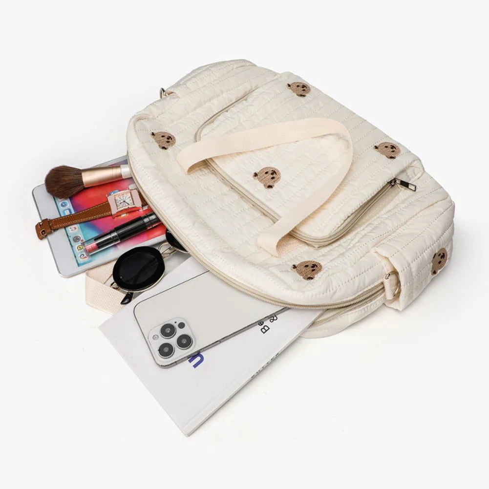BearFlower Quilted Nappy Bag