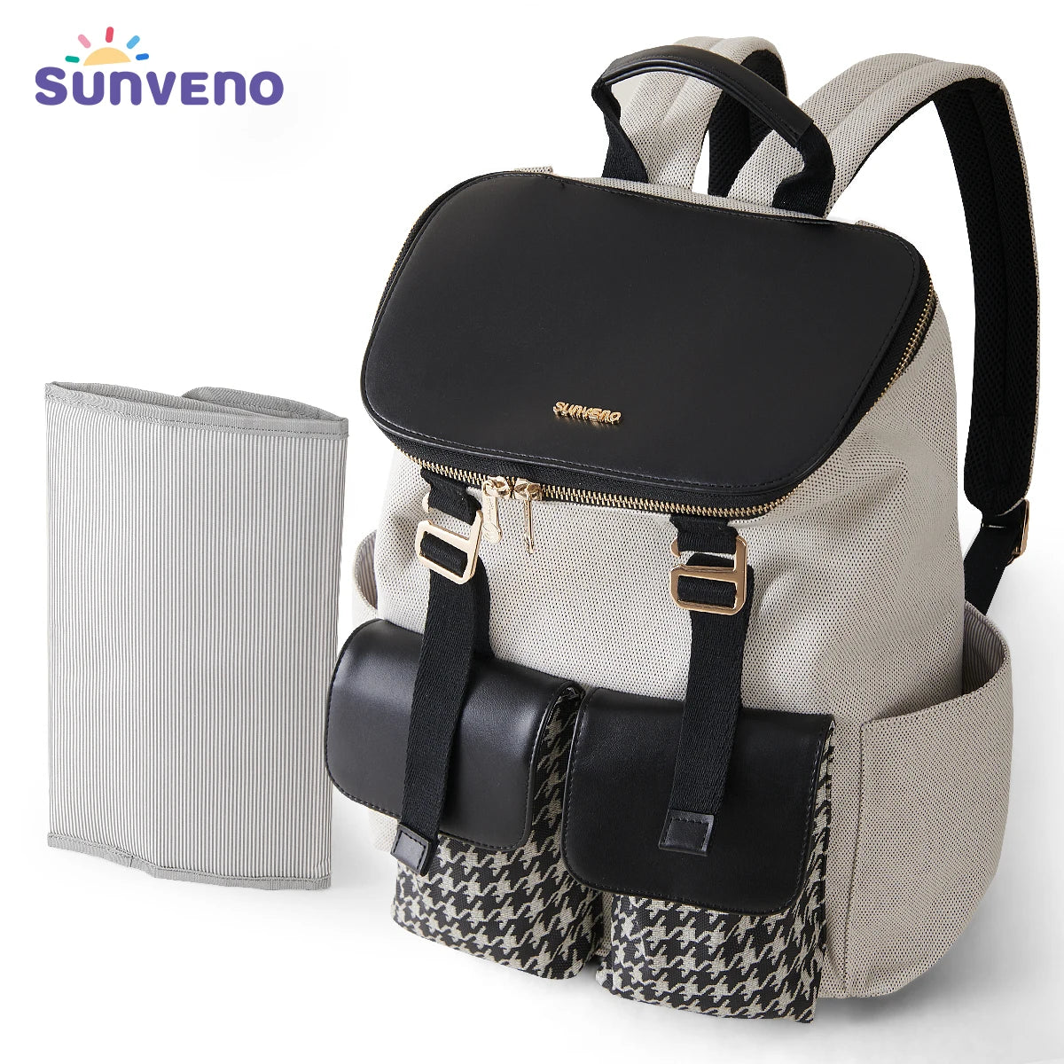 Sunveno Houndstooth Diaper Backpack