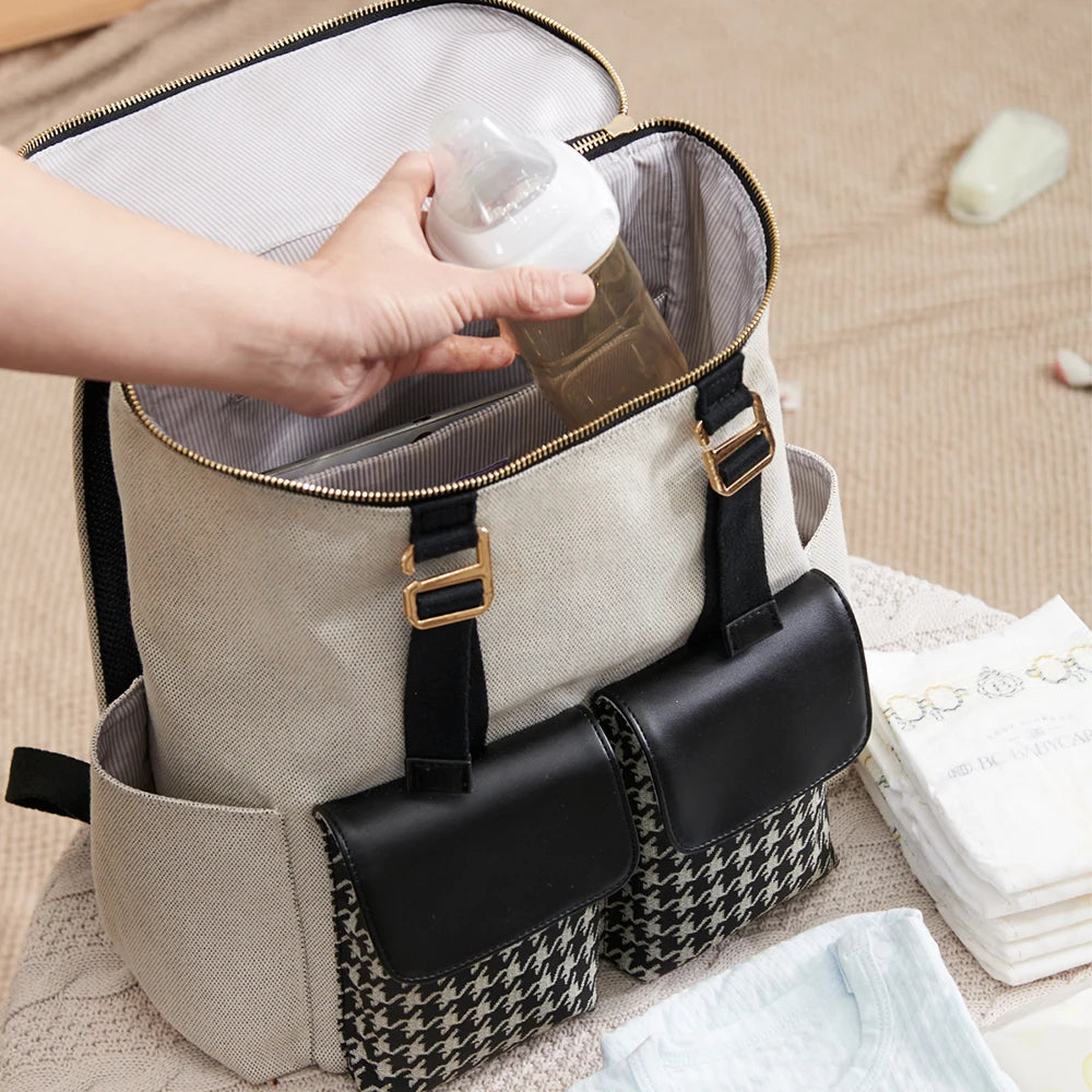 Sunveno Houndstooth Diaper Backpack