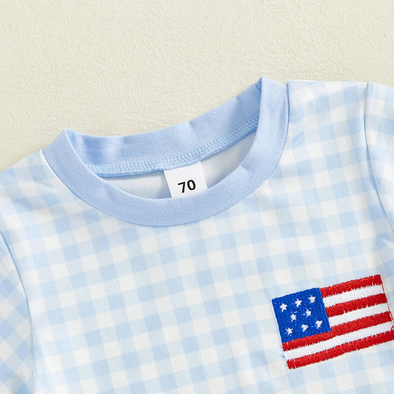 4th of July Boys Flag Tee + Shorts