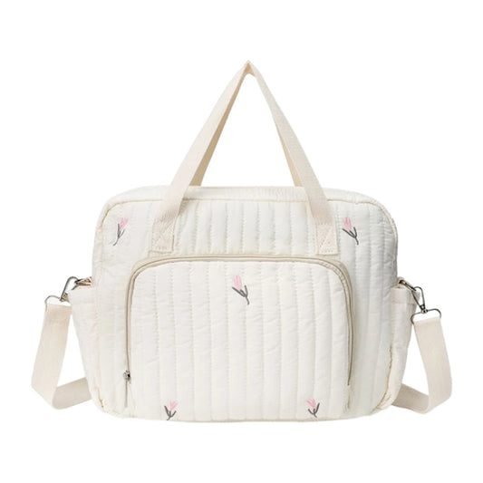 BearFlower Quilted Nappy Bag